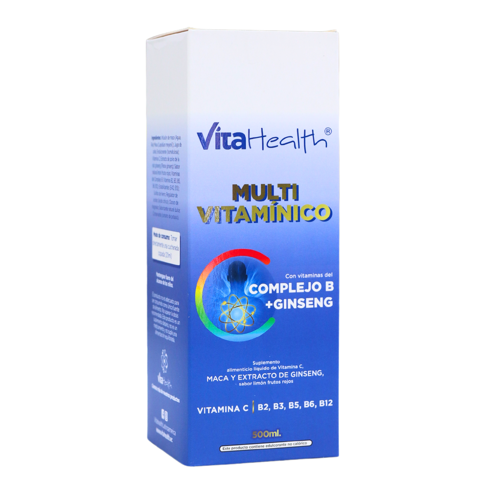 MULTIVITAMINICO COMPLEJO B + GINSENG 500 ML VITAHEALTH