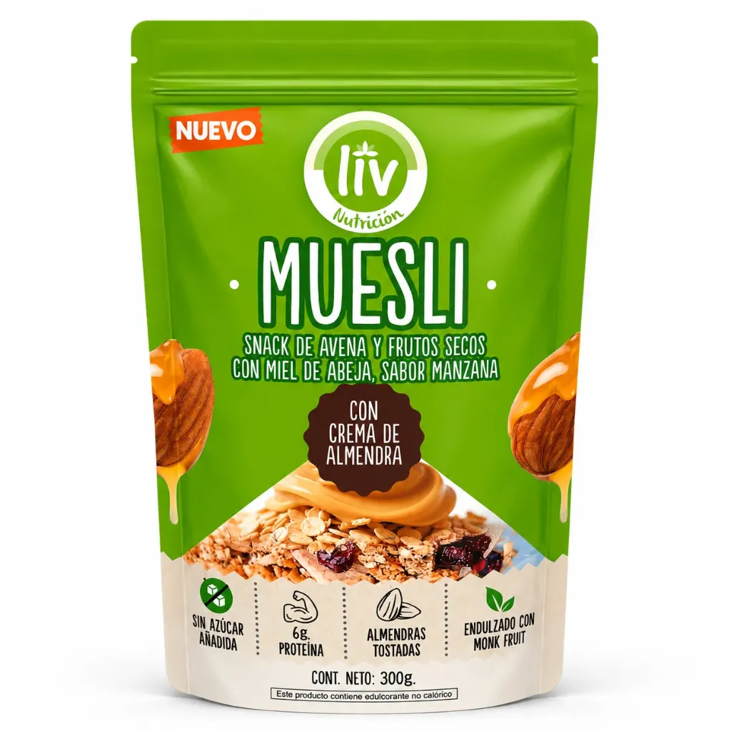MUESLI AVENA Y FRUTOS SECOS CON MIEL 300 G LIV