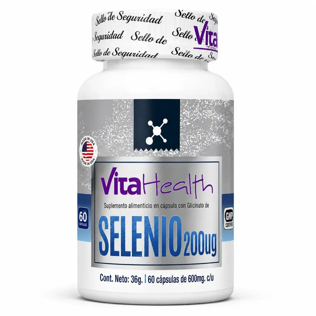 GLICINATO DE SELENIO 60 CAPSULAS 600 MG VITAHEALTH