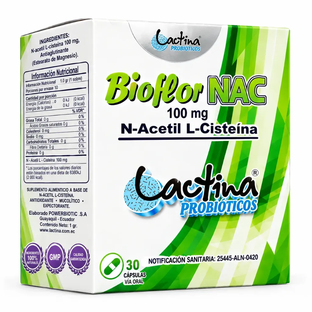 BIOFLOR NAC CAJA 10 SOBRES 100 MG LACTINA
