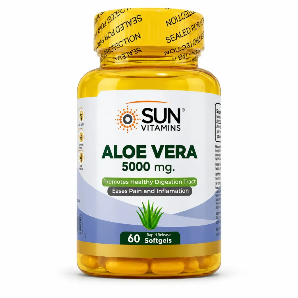 ALOE VERA 60 SOFTGELS 5000 MG SUN VITAMINS