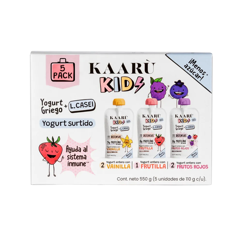 YOGURT GRIEGO KIDS PACK X5 SURTIDO KAARU