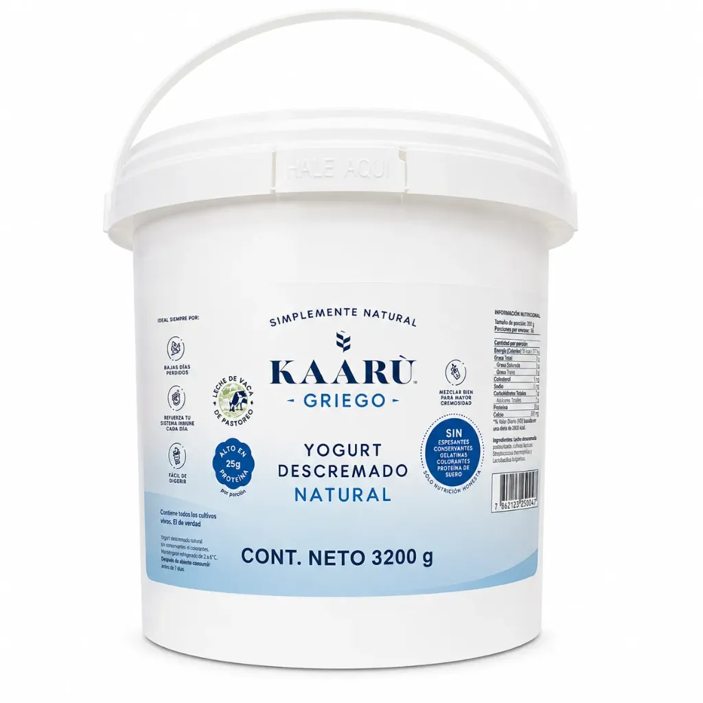 YOGURT GRIEGO NATURAL BALDE 3200 G KAARU