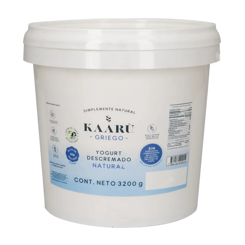 YOGURT GRIEGO NATURAL BALDE 3200G KAARU