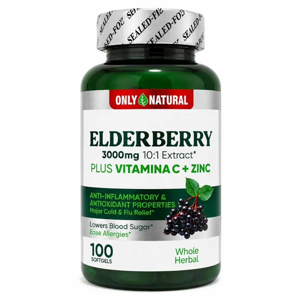 ELDERBERRY 100 SOFTGEL 3000 MG ONLY NATURAL