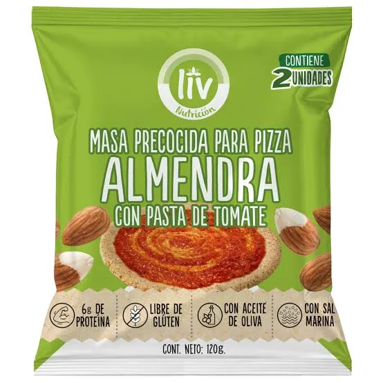 MASA PARA PIZZA ALMENDRA CON PASTA 120GR