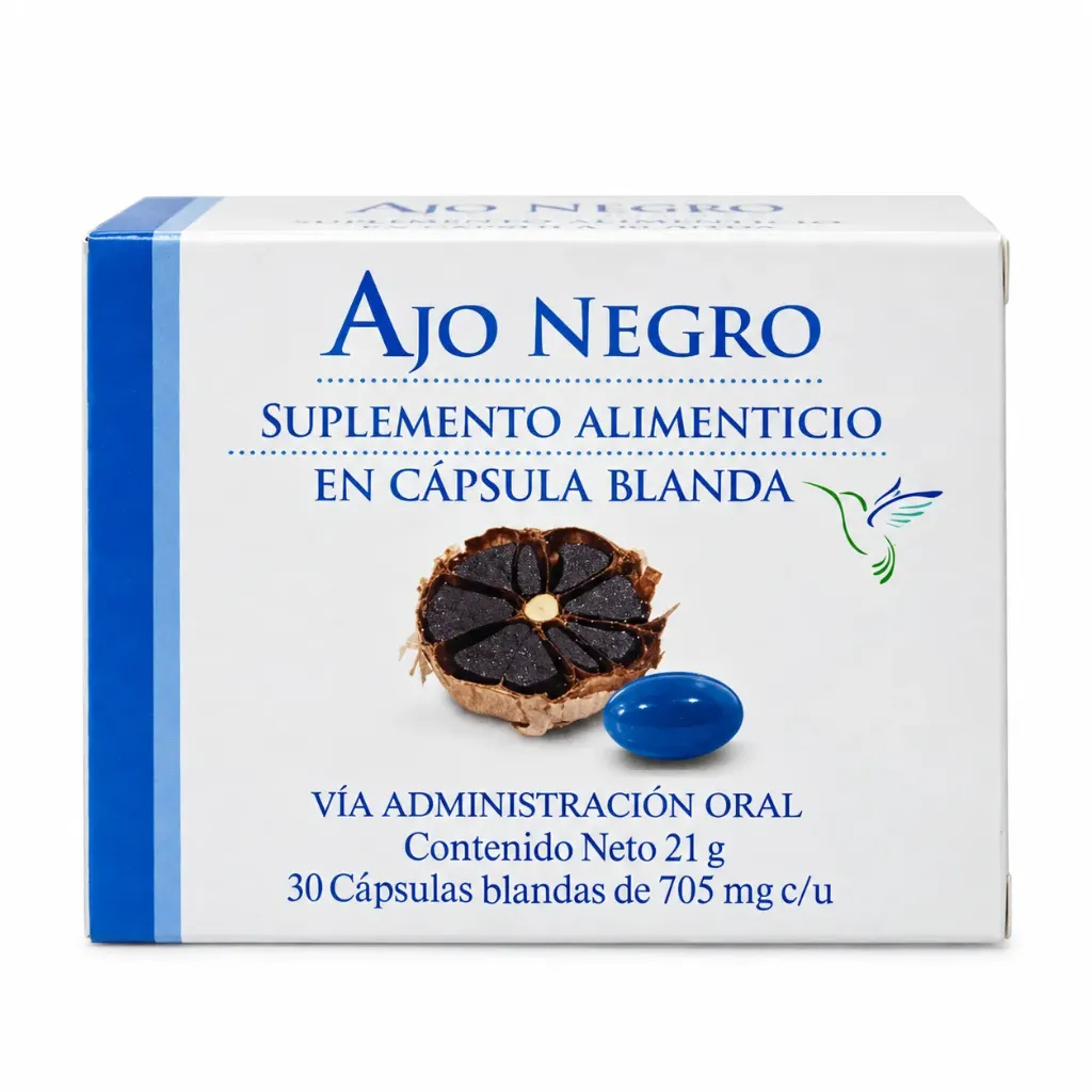 [FBP-0017] AJO NEGRO 30 CAPSULAS 705 MG FARBIO PHARMA