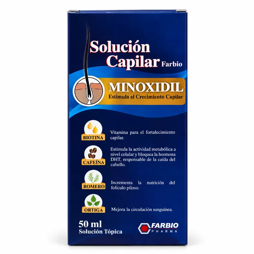 SOLUCION CAPILAR MINOXIDIL 50 ML FARBIO PHARMA