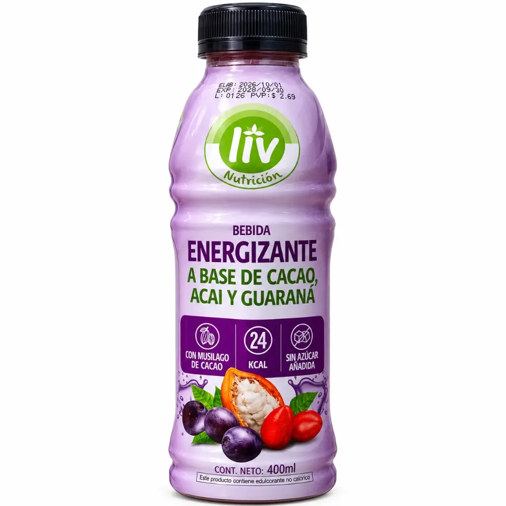 BEBIDA DE CACAO ACAI Y GUAYANA 400 ML LIV