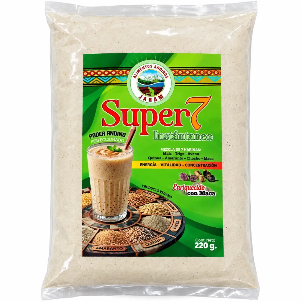 SUPER 7 POLVO FUNDA 220 G ALIMENTO ANDINOS