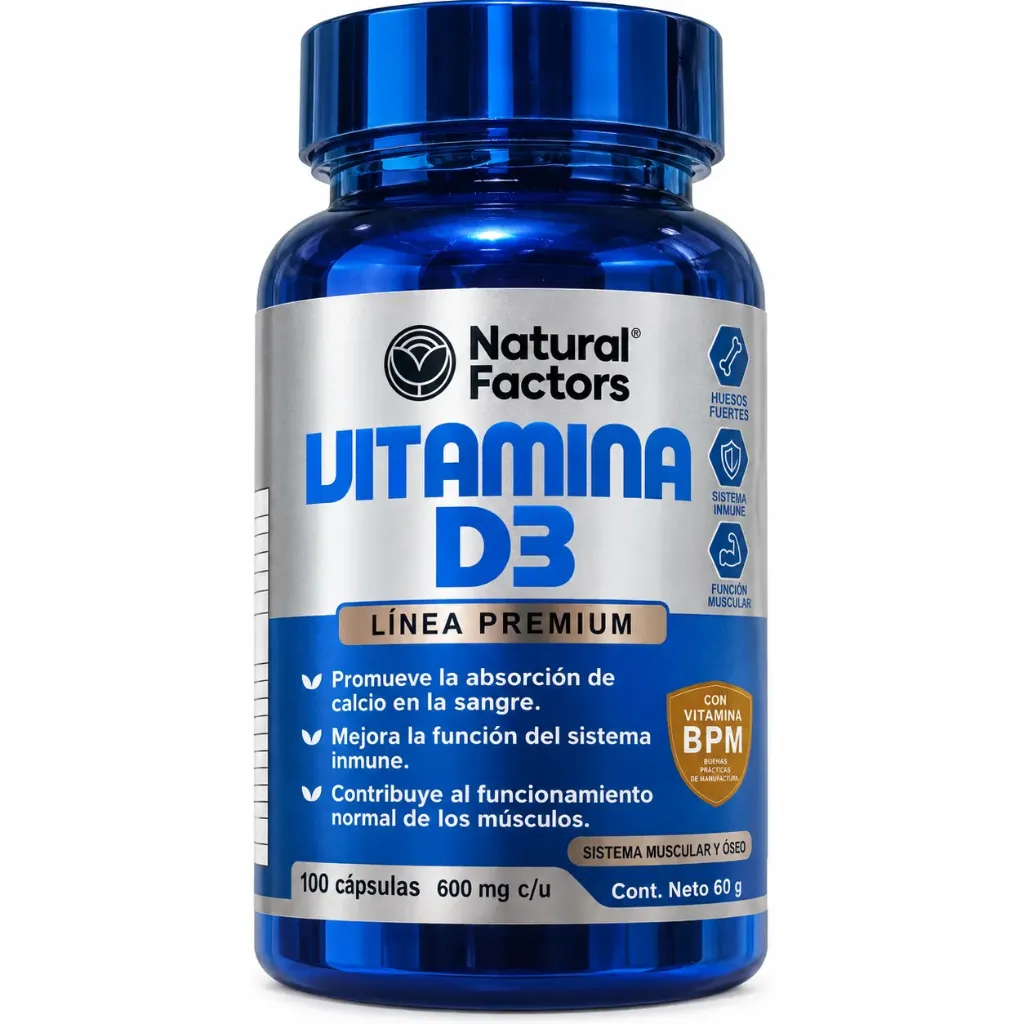 VITAMINA D3 100 CAPSULAS 600 MG FACTORS