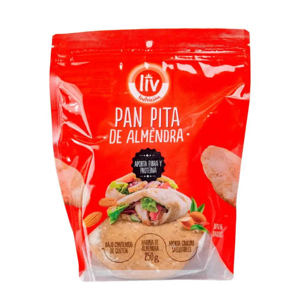 [LIV-0009] PAN PITA DE ALMENDRA 250 G LIV