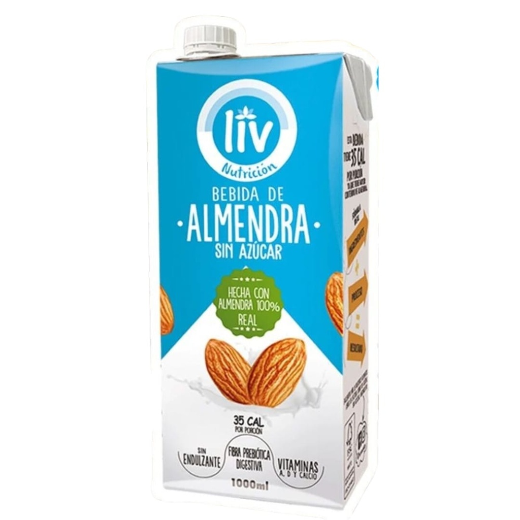 BEBIDA DE ALMENDRA TETRAPACK SIN AZUCAR 1000 ML LIV