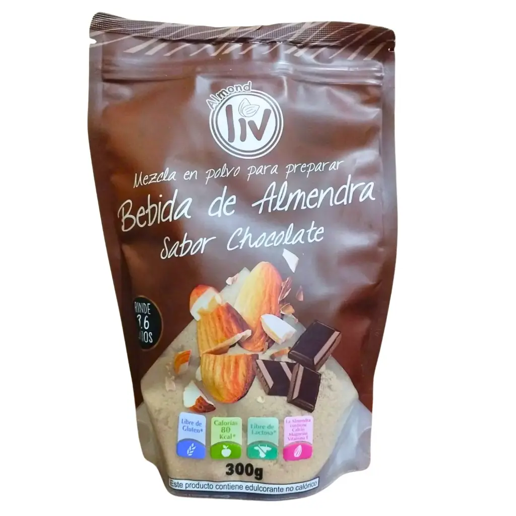 BEBIDA DE ALMENDRA POLVO SABOR CHOCOLATE 300 G LIV