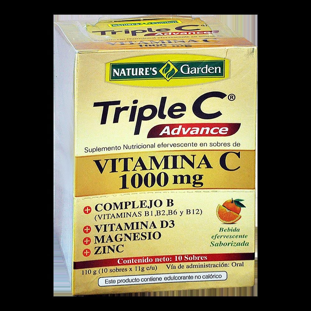 TRIPLE C ADVANCE 10 SOBRES 100 MG GARDEN