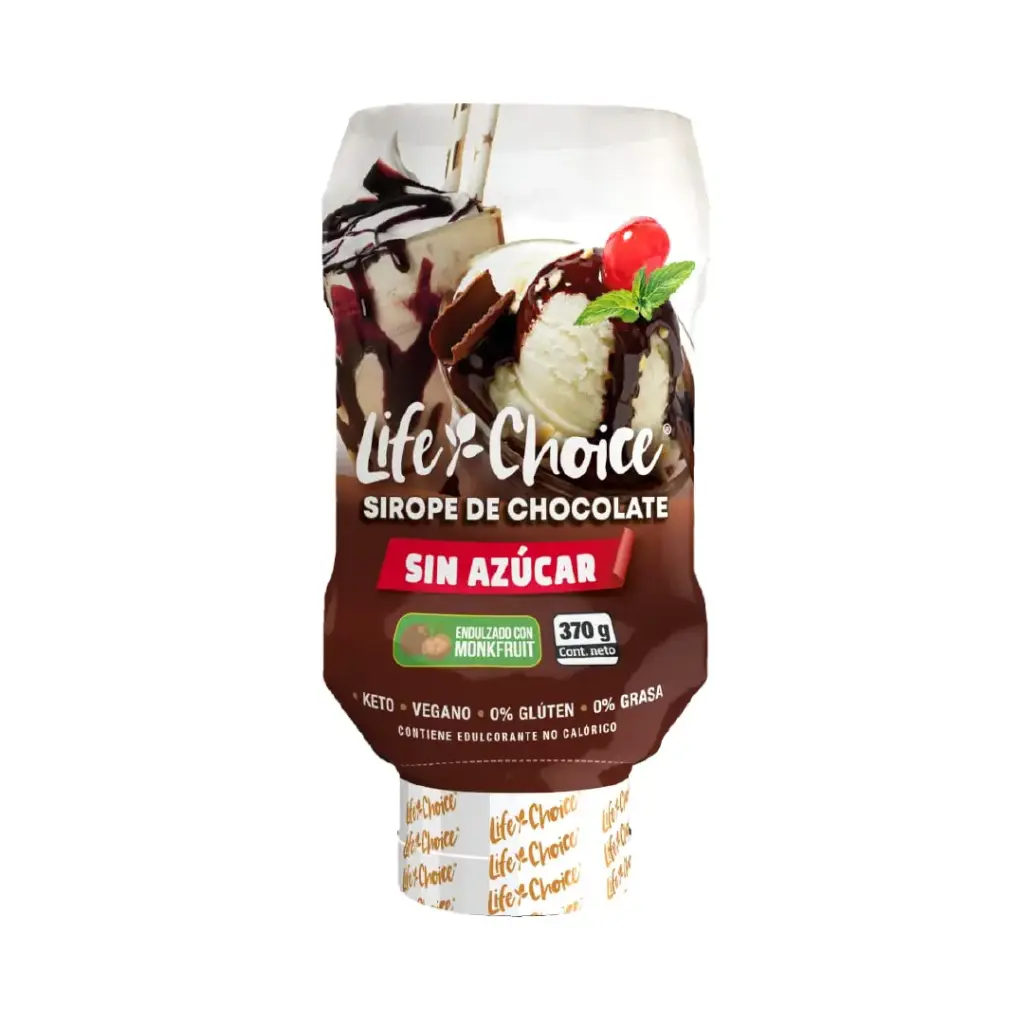 [LCH-0009] SIROPE DE CHOCOLATE SIN AZUCAR 370 G LIFE CHOICE
