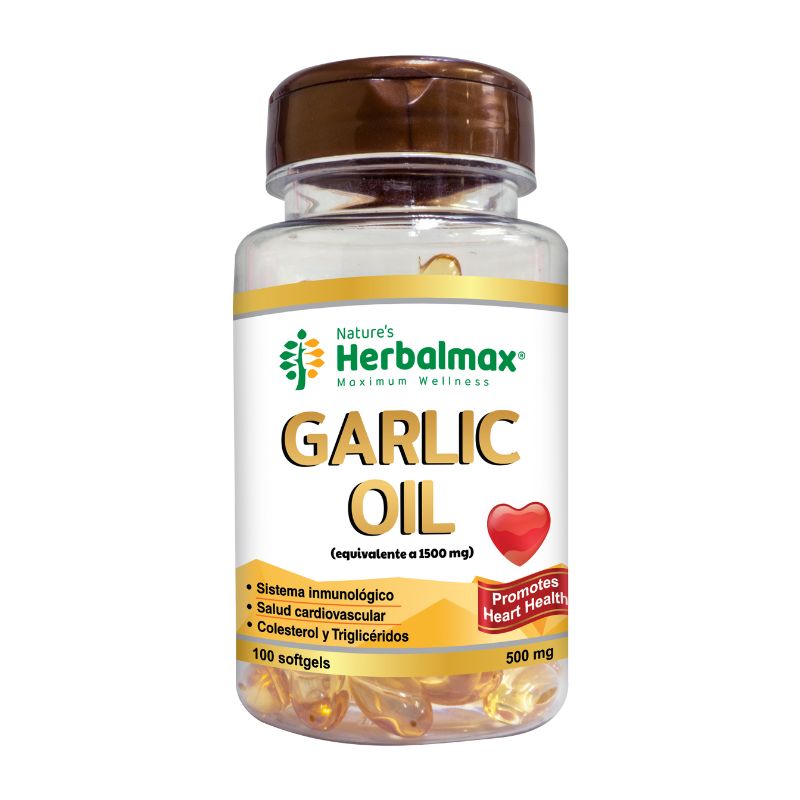 GARLIC OIL 100 SOFTGEL 500 MG HERBALMAX