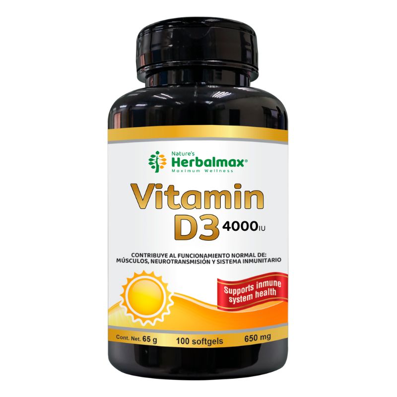 VITAMINA D3 100 SOFTGEL 650 MG HERBALMAX