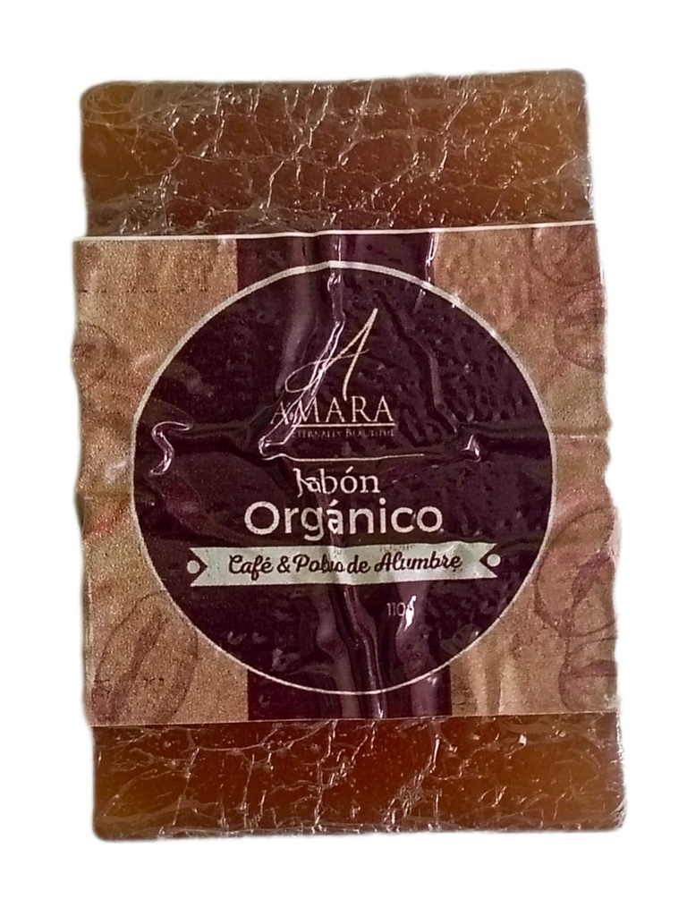 JABON ORGANICO-CAFE + POLVO DE ALUMBRE AMARA