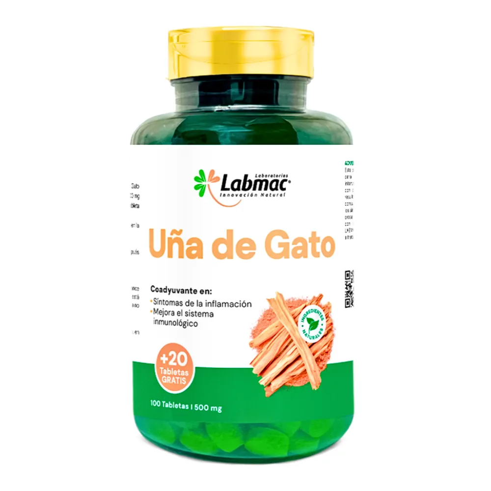 UÑA DE GATO 120 TABLETAS 500 MG  LABMAC