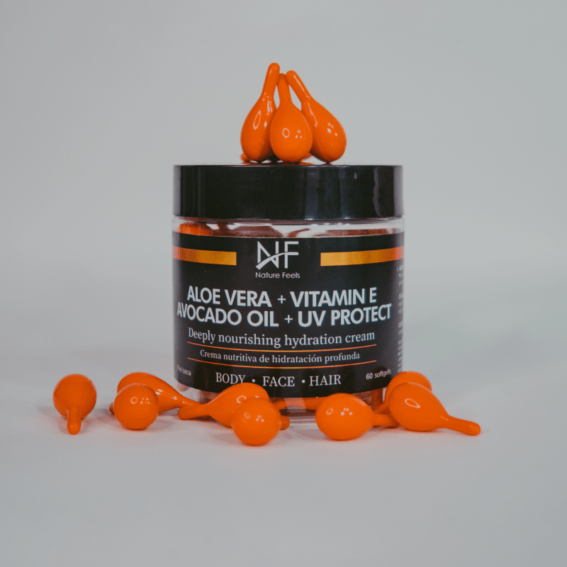 ALOE VERA+ AVOCADO OIL X 60 PERLAS ANARANJADAS