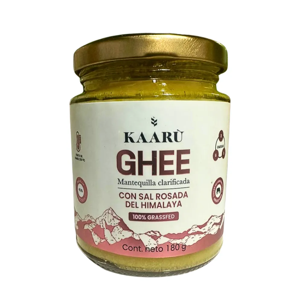 [KAR-0001] MANTEQUILLA GHEE 180 G CON SAL ROSADA KAARU
