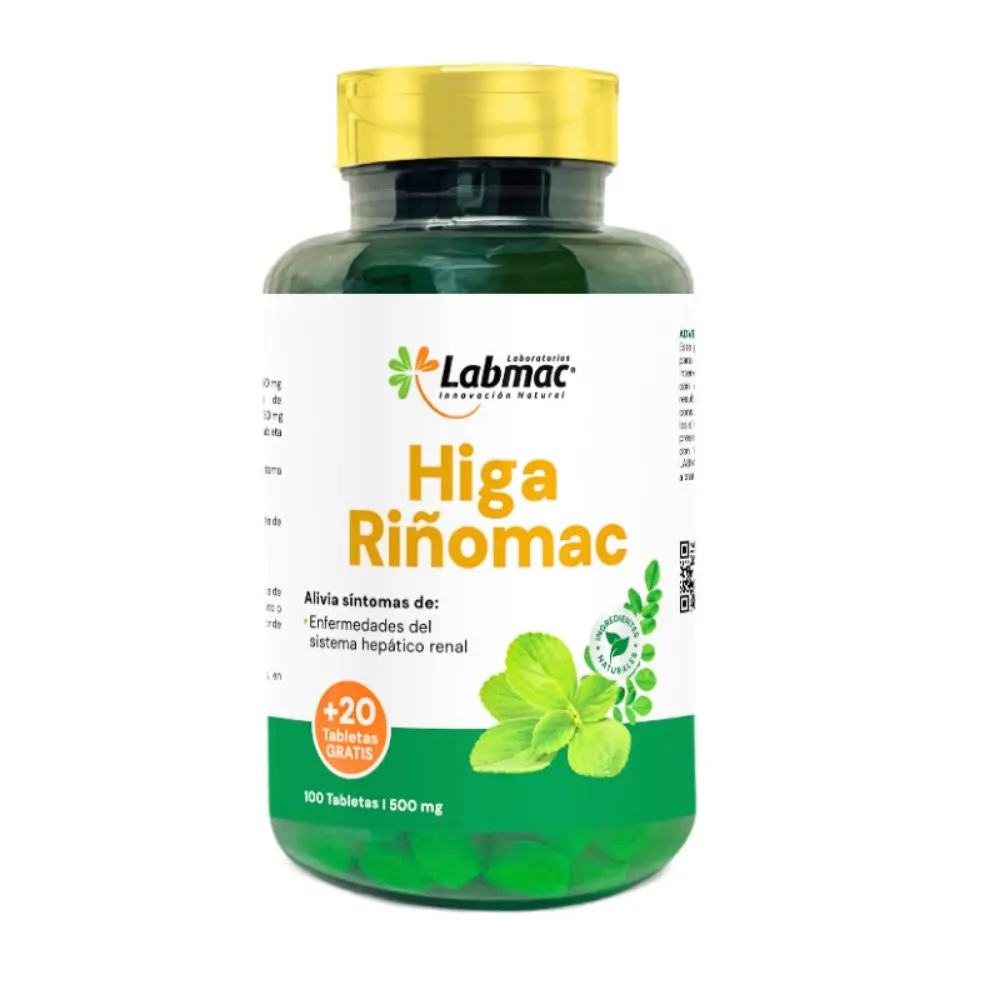 HIGA RIÑOMAC 120 TABLETAS 500 MG LABMAC