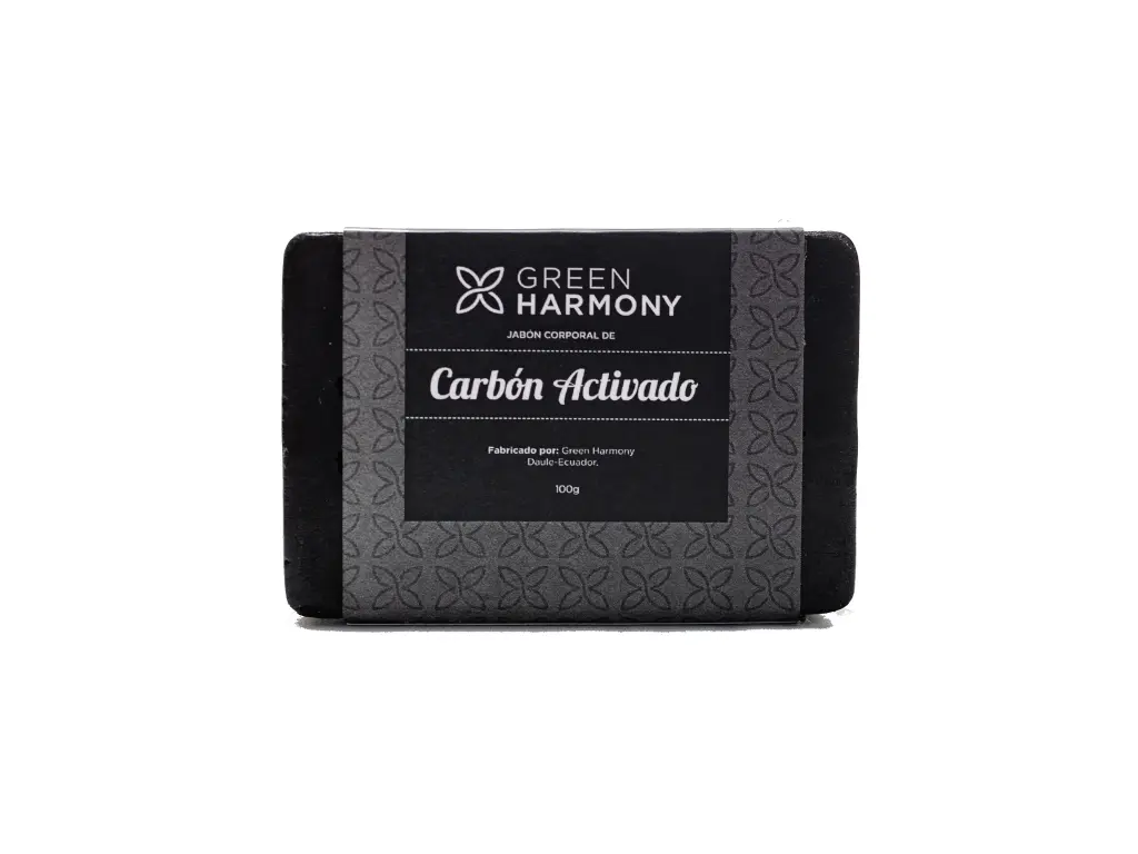 JABÓN CARBÓN ACTIVADO 100 G GREEN HARMONY