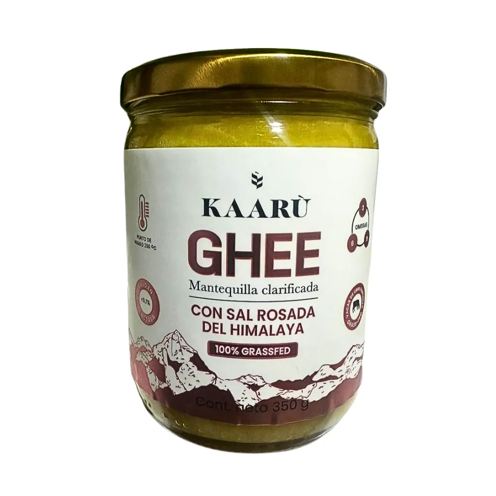 MANTEQUILLA GHEE 350 G CON SAL ROSADA KAARU