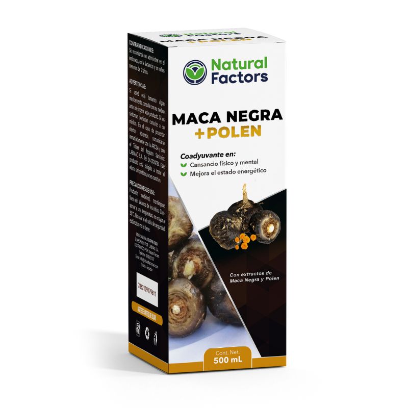 MACA NEGRA + POLEN JARABE 500 ML FACTORS