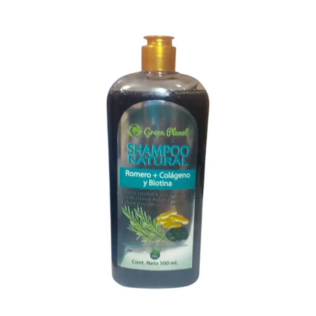 SHAMPOO ROMERO + COLAGENO Y BIOTINA 500ML GREEN PLANET