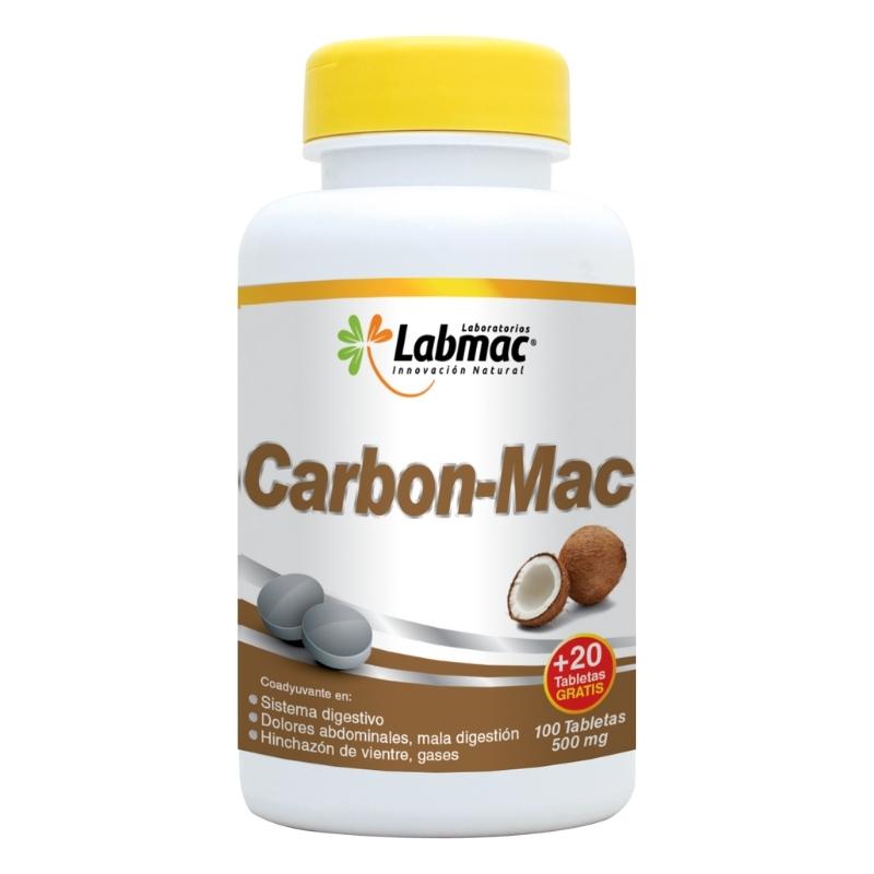 CARBON MAC 120 TABLETAS 500 MG LABMAC