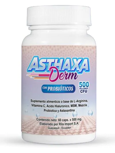 [LTN-0015] ASTHAXA DERM 60 CAPSULAS 500 MG LACTINA