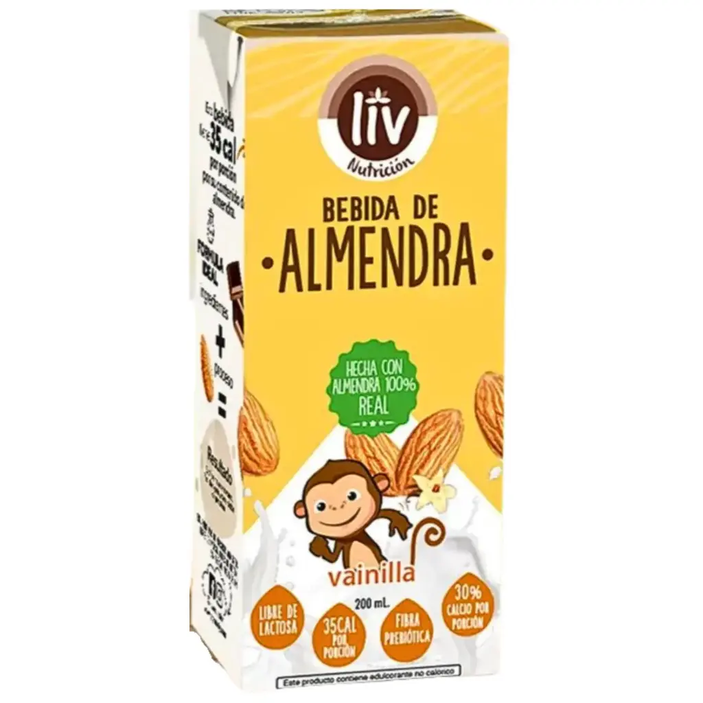 BEBIDA DE ALMENDRA TETRAPACK VAINILLA 200 ML LIV