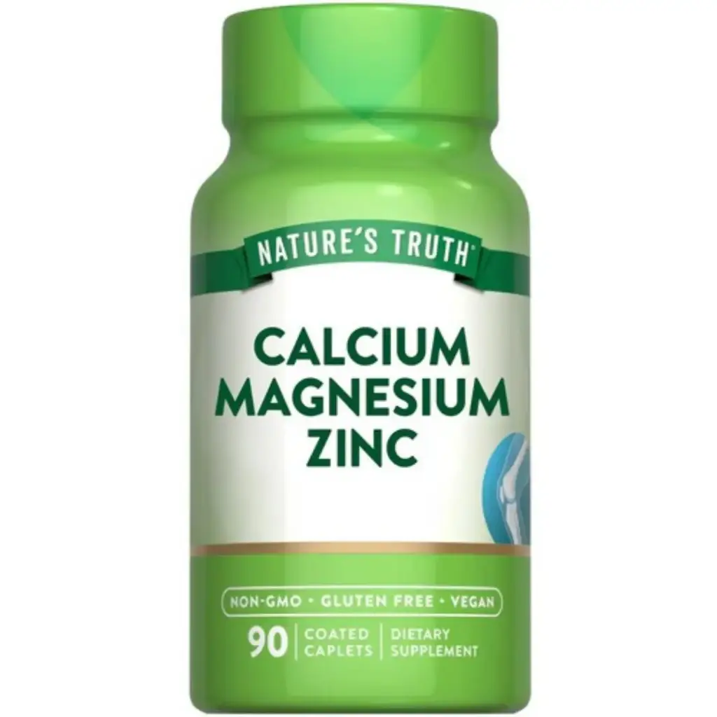 CALCIUM MAGNESIUM ZINC 90 TABLETAS 1415 MG NATURES TRUTH