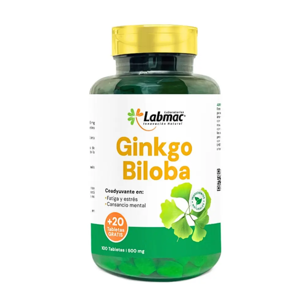 GINKGO BILOBA 120 TABLETAS 500 MG LABMAC