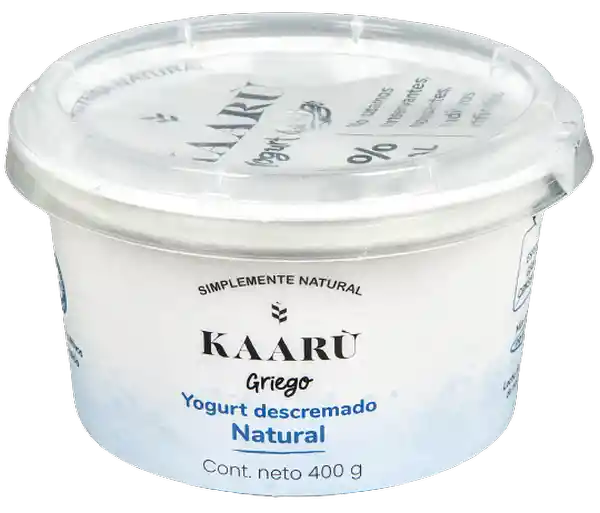 YOGURT GRIEGO DESCREMADO NATURAL 470 G KAARU