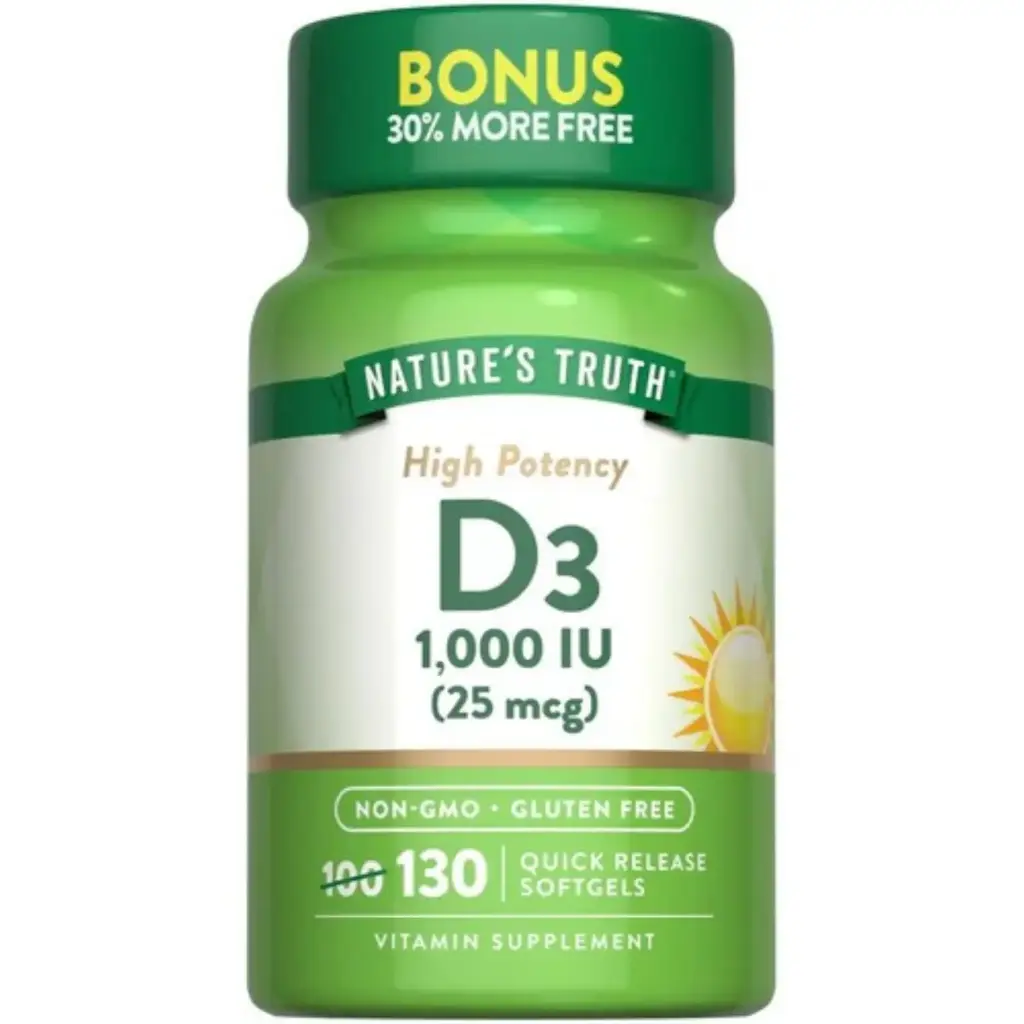 VITAMINA D3 1000 IU 130 CAPSULAS 25 MCG NATURES TRUTH