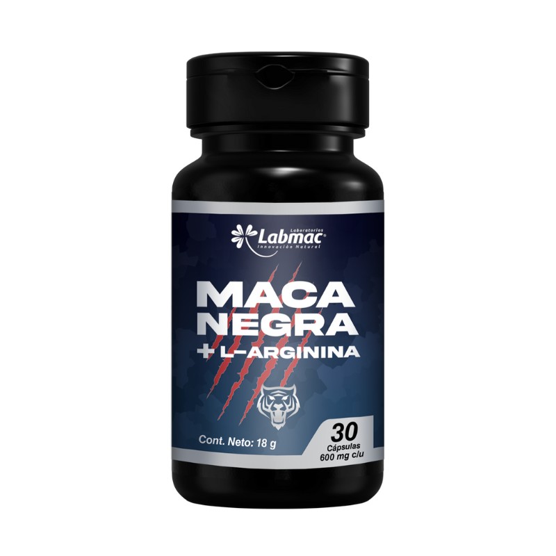 MACA NEGRA+ L-ARGININA 30 CAPSULAS 600 MG LABMAC