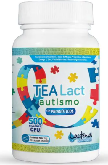 TEA LACT AUTISMO 30 CAPSULAS 500 MG LACTINA