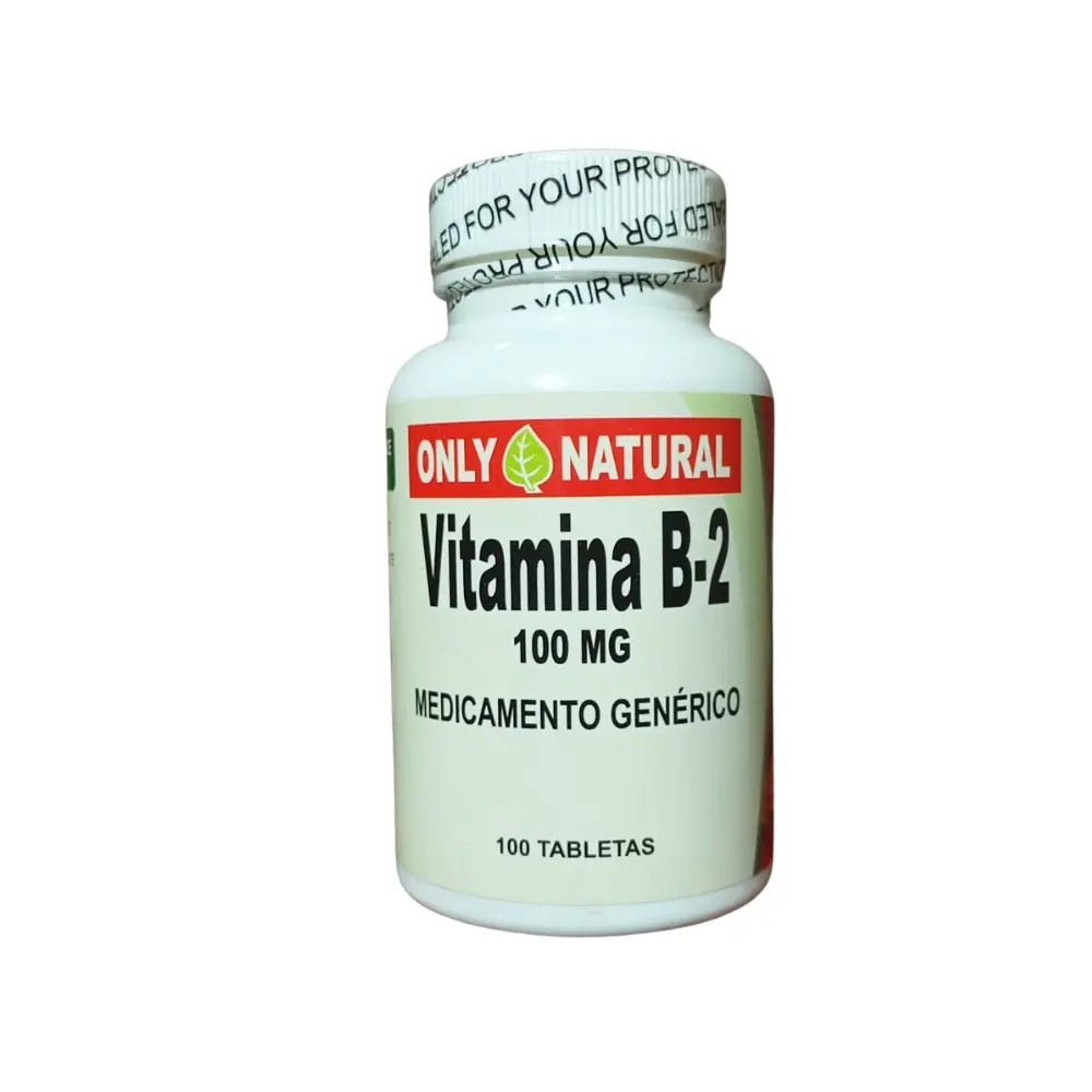 [ONL-0044] VITAMINA B-2 100 TABLETAS 100 MG ONLY NATURAL