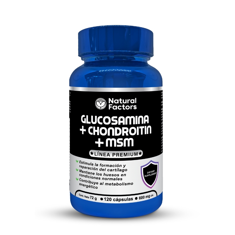 [NTF-0020] GLUCOSAMINA CHONDROITIN + MSN 120 CAPSULAS FACTORS