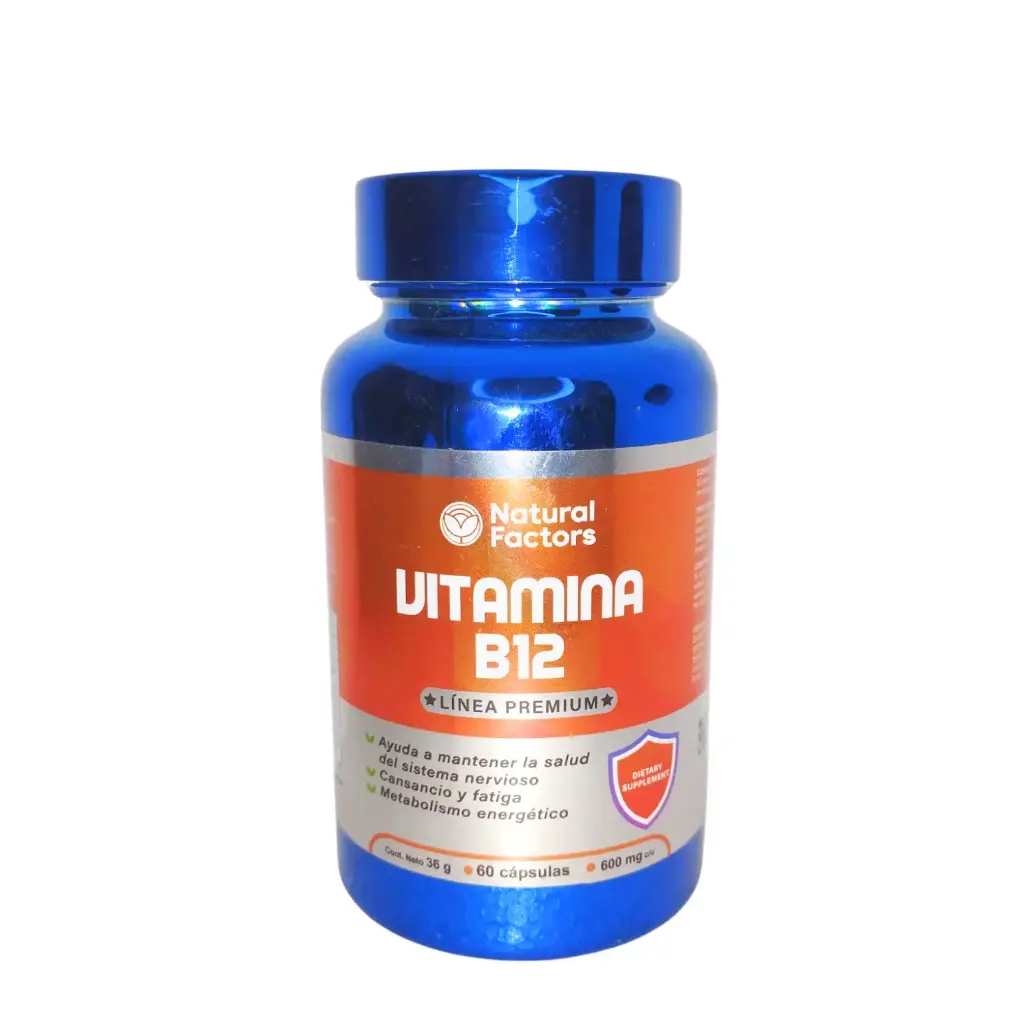 [NTF-0018] VITAMINA B12 60 CAPSULAS 600 MG FACTORS