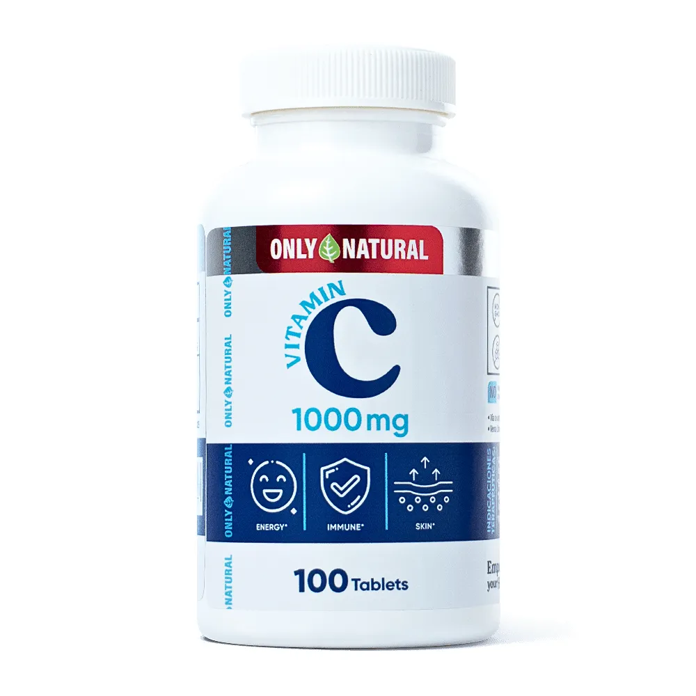 [ONL-0038] VITAMINA C 100 TABLETAS 1000 MG ONLY NATURAL