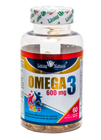 OMEGA 3 60 SOFTGELS 600 MG KIDS LIVING NATURAL
