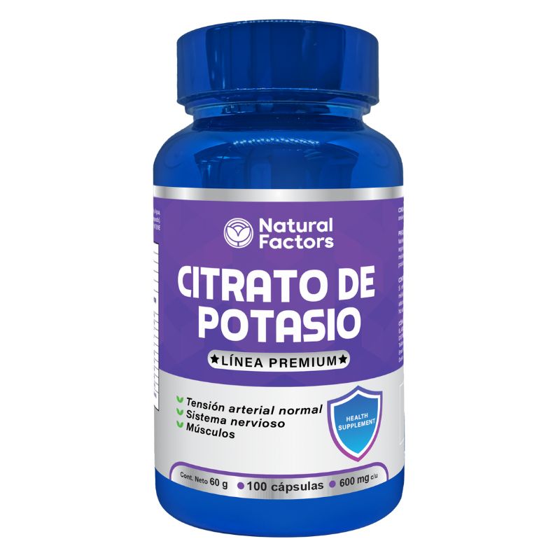 CITRATO DE POTASIO 100 CAPSULAS 600 MG FACTORS