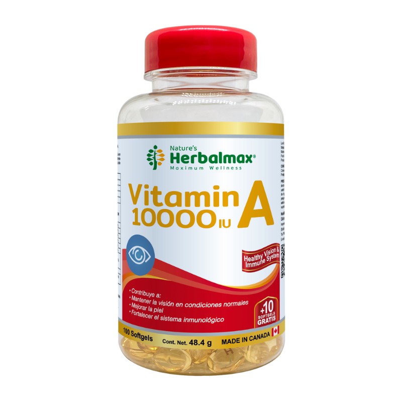 VITAMIN A 10.000 IU 100 SOFGEL 440 MG HERBALMAX