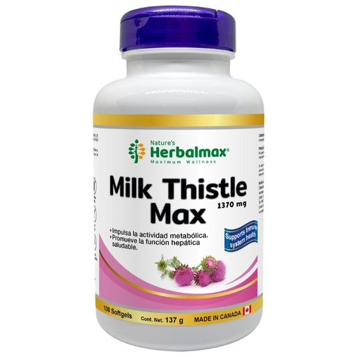 [HMX-0050] MILK THISTLE MAX 100 SOFTGEL 1370 MG HERBALMAX