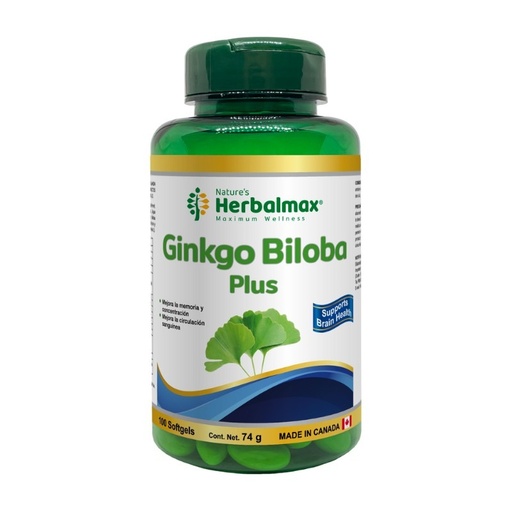[HMX-0047] GINKGO BILOBA PLUS 100 SOFTGEL 740 MG HERBALMAX