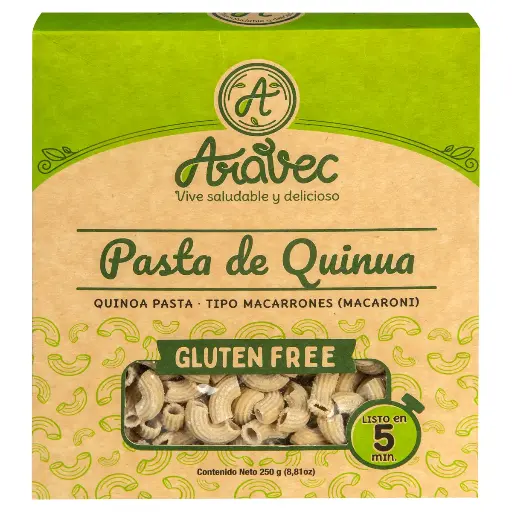 [AVC-0005] PASTA DE QUINUA TIPO MACARRONES 250 G ARAVEC